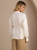 [Bianco] SilkSilky-IT Long Sleeve Blouse 002