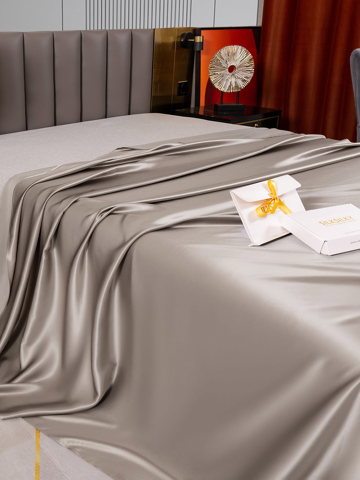 [Grigio] SilkSilky-IT 22Momme Seta pura Sheet 004