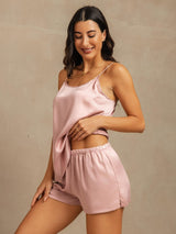 [Pelle Di Pesca] SilkSilky-IT 19Momme Seta Senza maniche Camisole Set 003