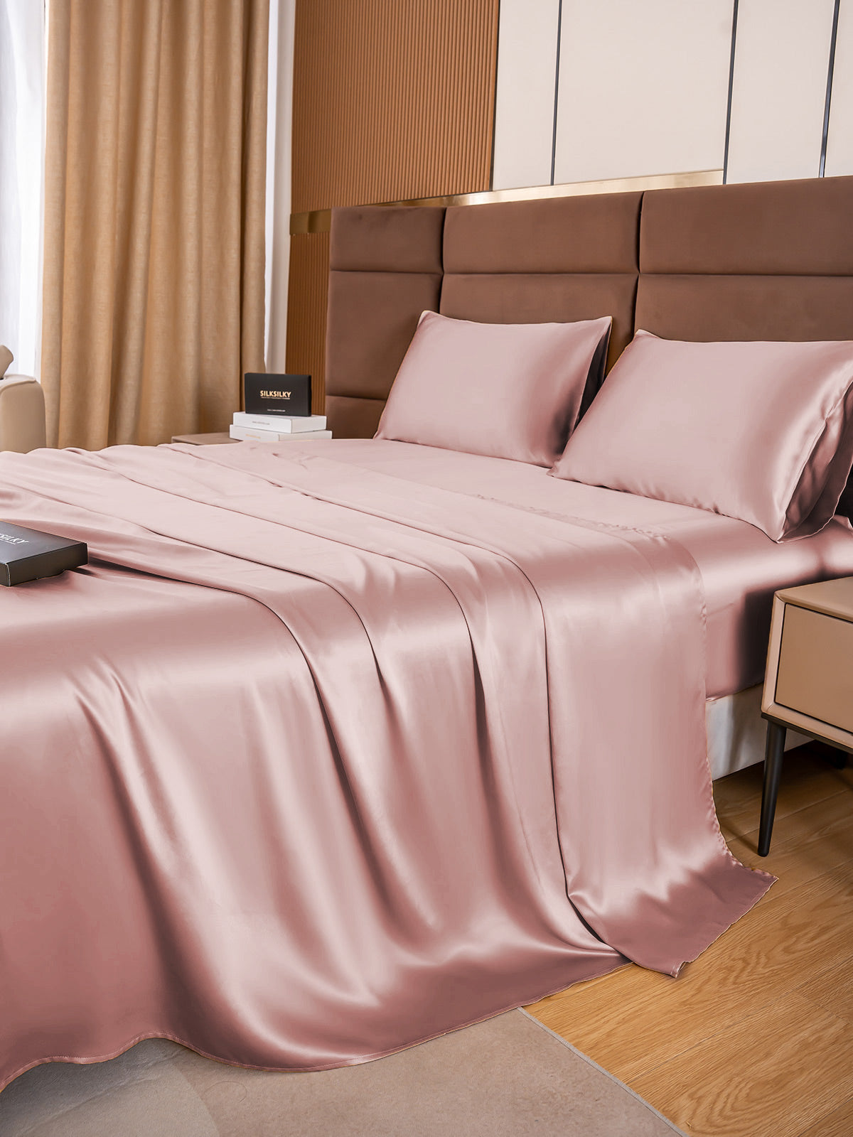 [Malva Pallido] SilkSilky-IT 19Momme Seta pura Bedding Set 003