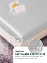[Argento] SilkSilky-IT 19Momme Set di biancheria da letto 004