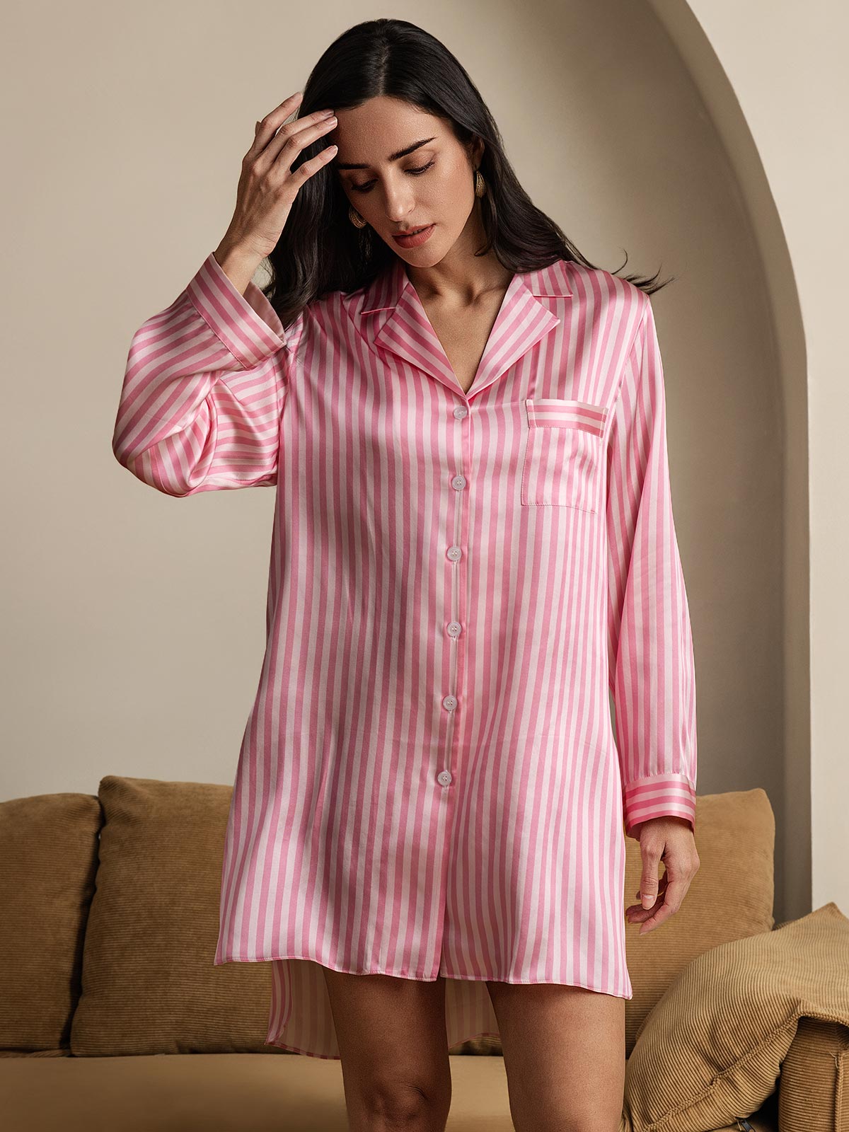 [Rosa] SilkSilky-IT Seta pura Nightshirt 005