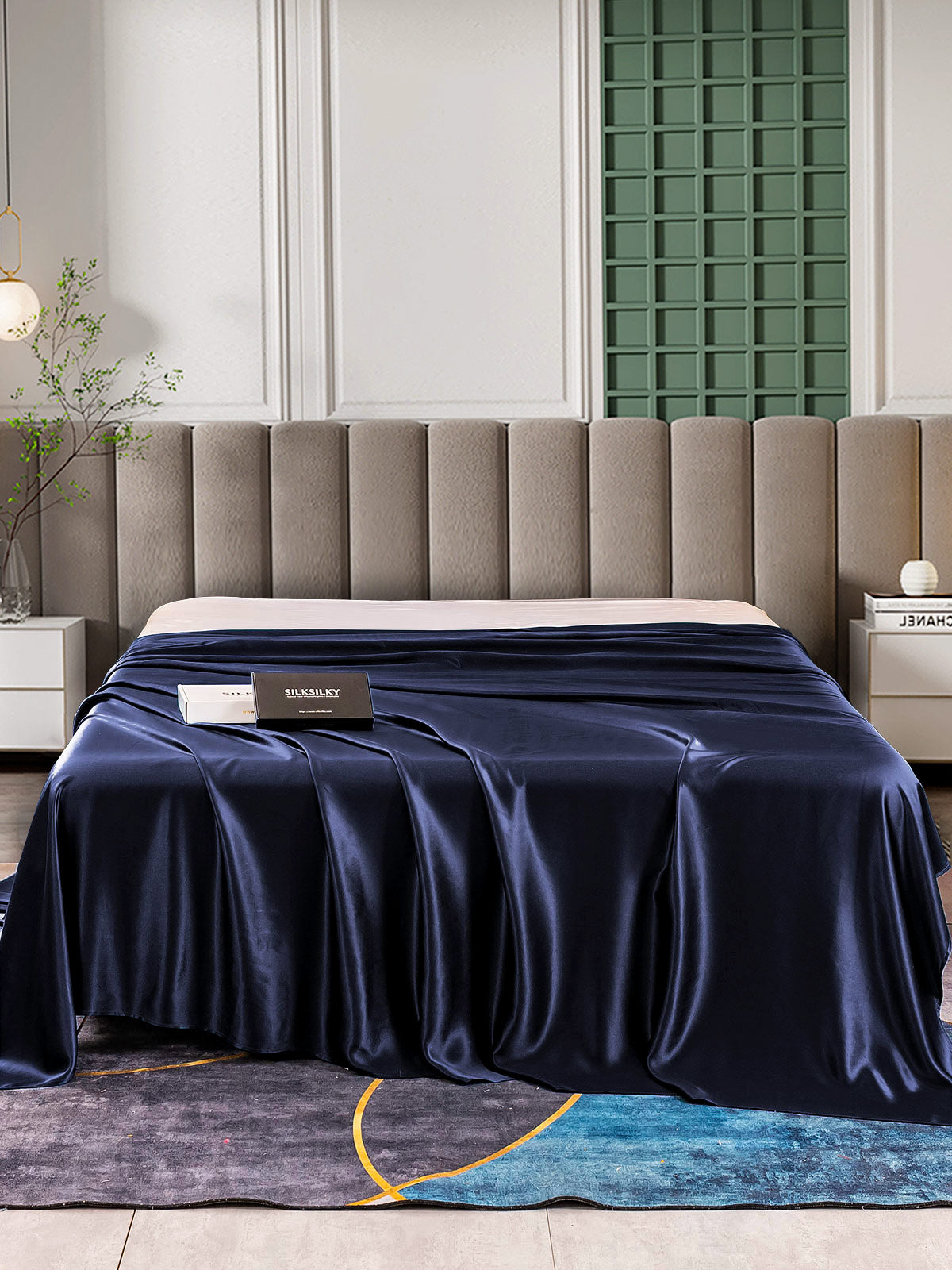 [Blu Scuro] SilkSilky-IT 25Momme Seta pura Sheet 002
