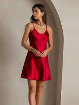 [Vino] SilkSilky-IT Sleeveless V Neck Vestiti da donna 005