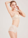 SilkSilky IT Maglia di seta Bra Beige 005