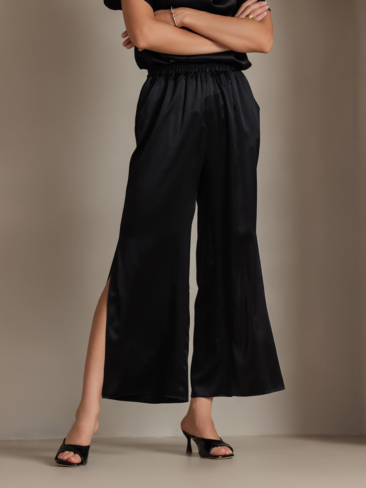 [Nero] SilkSilky-IT 19Momme Seta Womens Pants 001