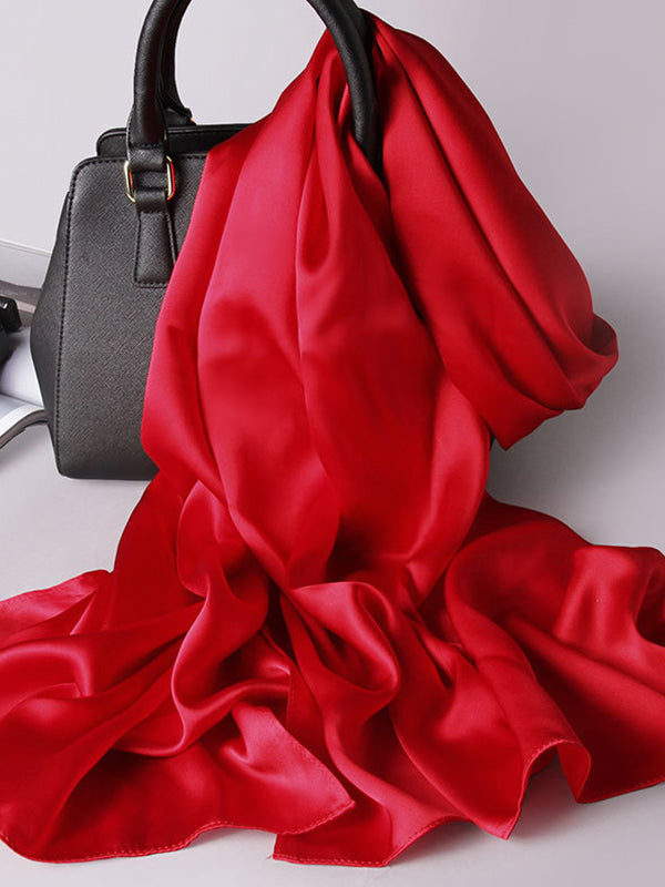 SilkSilky-IT Seta pura Scarf Rosso 005