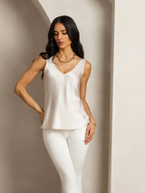 [Grigio Chiaro] SilkSilky-IT Sleeveless V Neck Cami 005