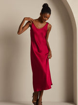 [Vino] SilkSilky-IT Sleeveless Vestiti da donna 005