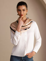 [Quadrato Beige] SilkSilky-IT Sciarpa 003