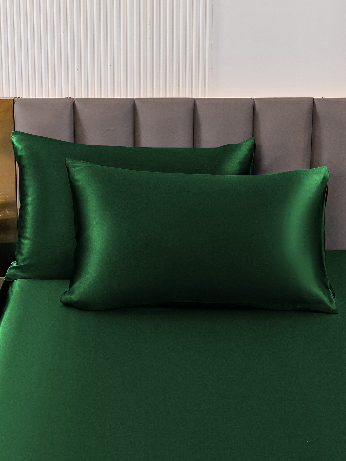 SilkSilky-IT-19Momme-Seta-pura-Pillowcase-Verde-Scuro-003