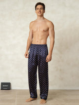 [Catena Blu Navy] SilkSilky-IT Mens Sleep Bottoms 004