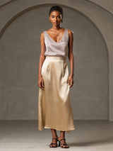 [Grigio Ombra] SilkSilky-IT Sleeveless V Neck Cami 008