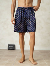 [Catena Blu Navy] SilkSilky-IT Seta pura Mens Sleep Bottoms 001,
