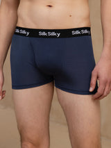 [Blu Scuro] SilkSilky-IT 100% Silk Jersey Intimo da uomo 003