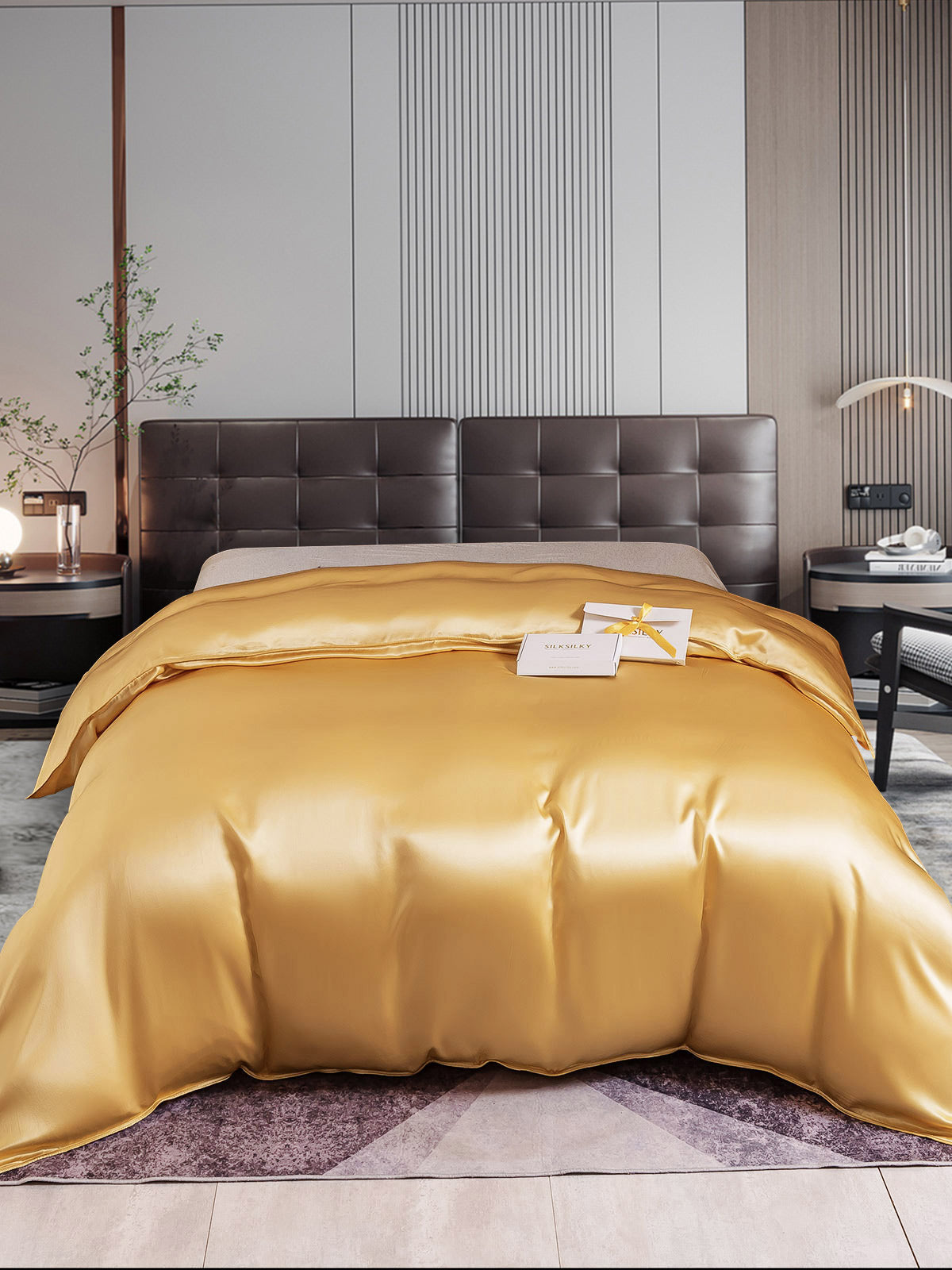 [Champagne] SilkSilky-IT 22Momme Seta pura Duvet Cover 001