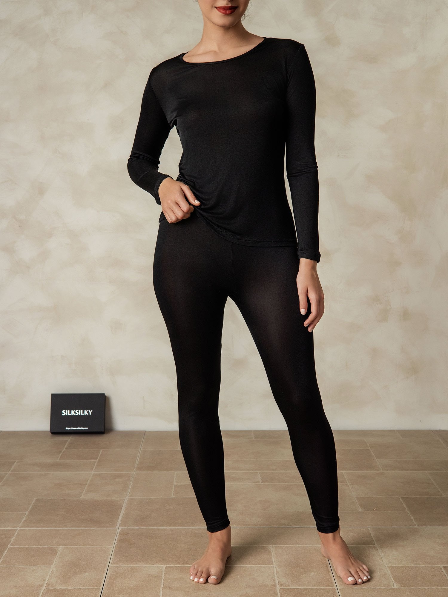 [Nero] SilkSilky-IT Seta Womens Pajamas 001