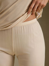 [Beige] SilkSilky-IT Long Sleeve V Neck Intimo Lungo Donna 005