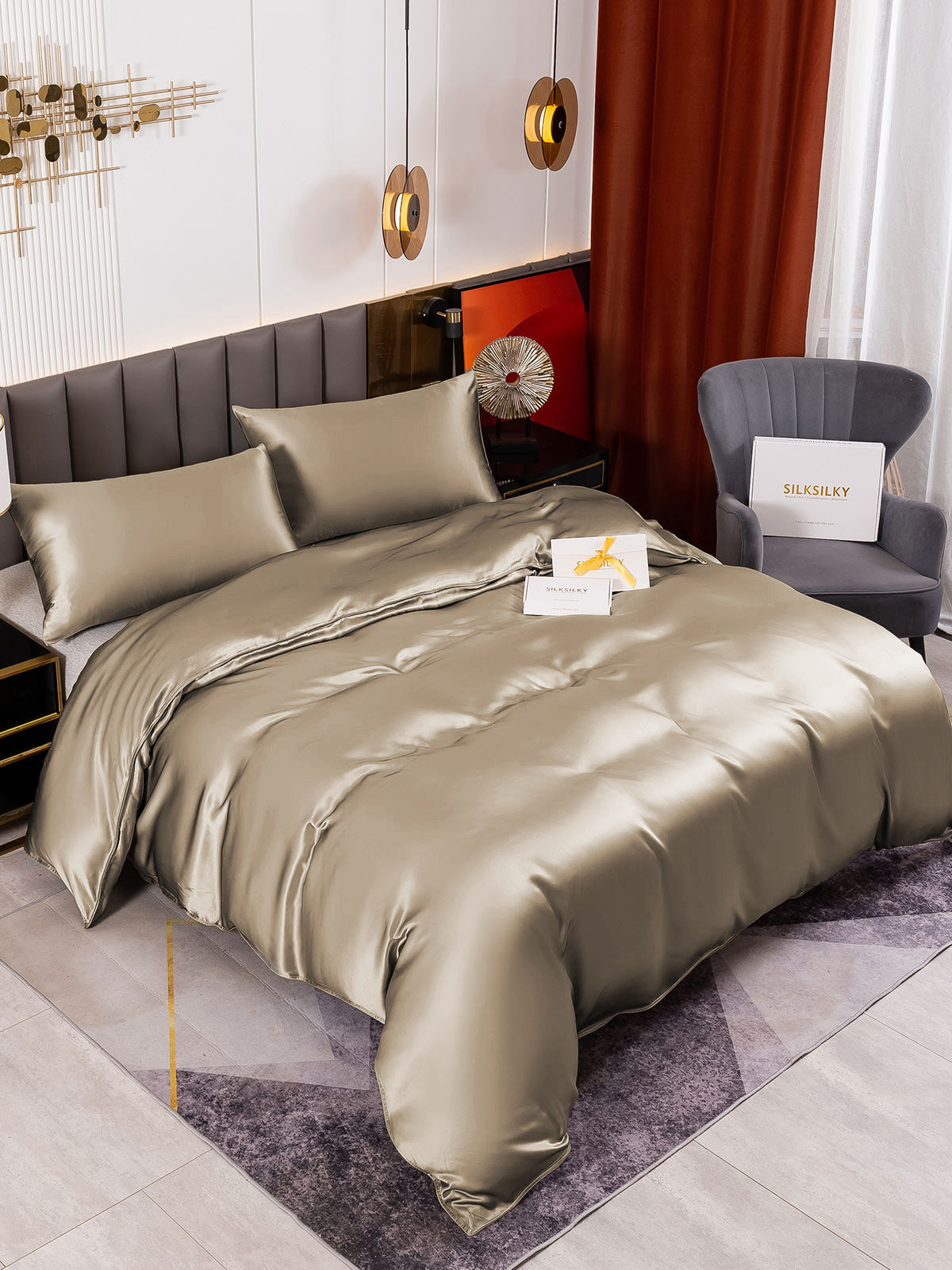 [Cachi] SilkSilky-IT 19Momme Seta pura Bedding Set 003