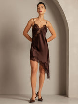 [Marrone] SilkSilky-IT Seta pura Dress 003