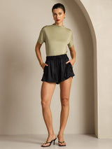 [Erba Secca] SilkSilky-IT Short Sleeve Magliette donna 006