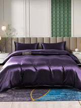 [Viola Scuro] SilkSilky-IT 25Momme Set di biancheria da letto 002