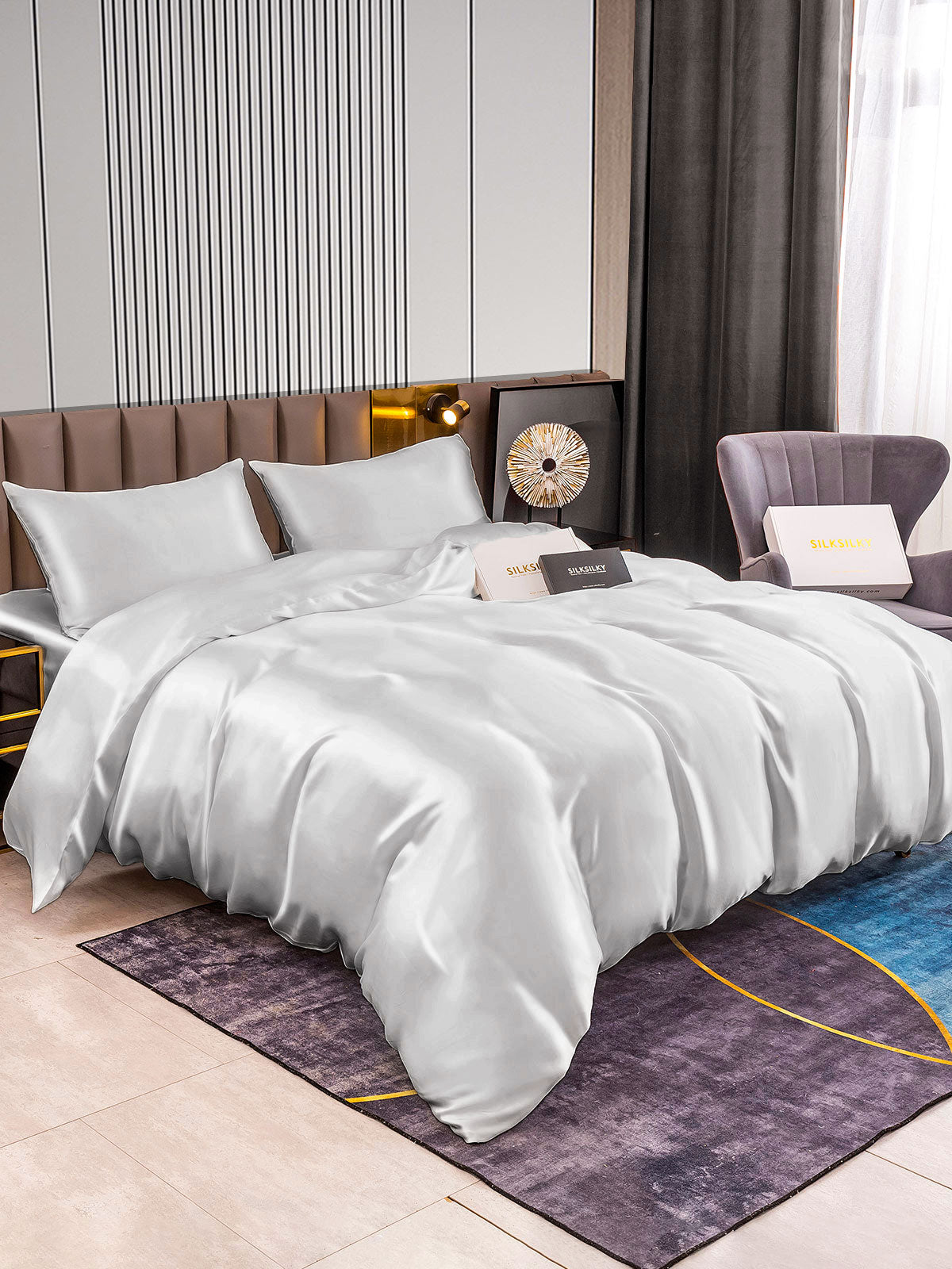 [Argento] SilkSilky-IT 22Momme Seta pura Bedding Set 002
