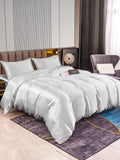 SilkSilky IT 22Momme Seta pura Bedding Set Argento 002