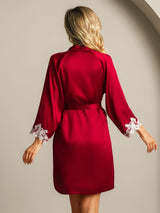 [Vino] SilkSilky-IT 3/4 Sleeve Vestaglia da donna 002