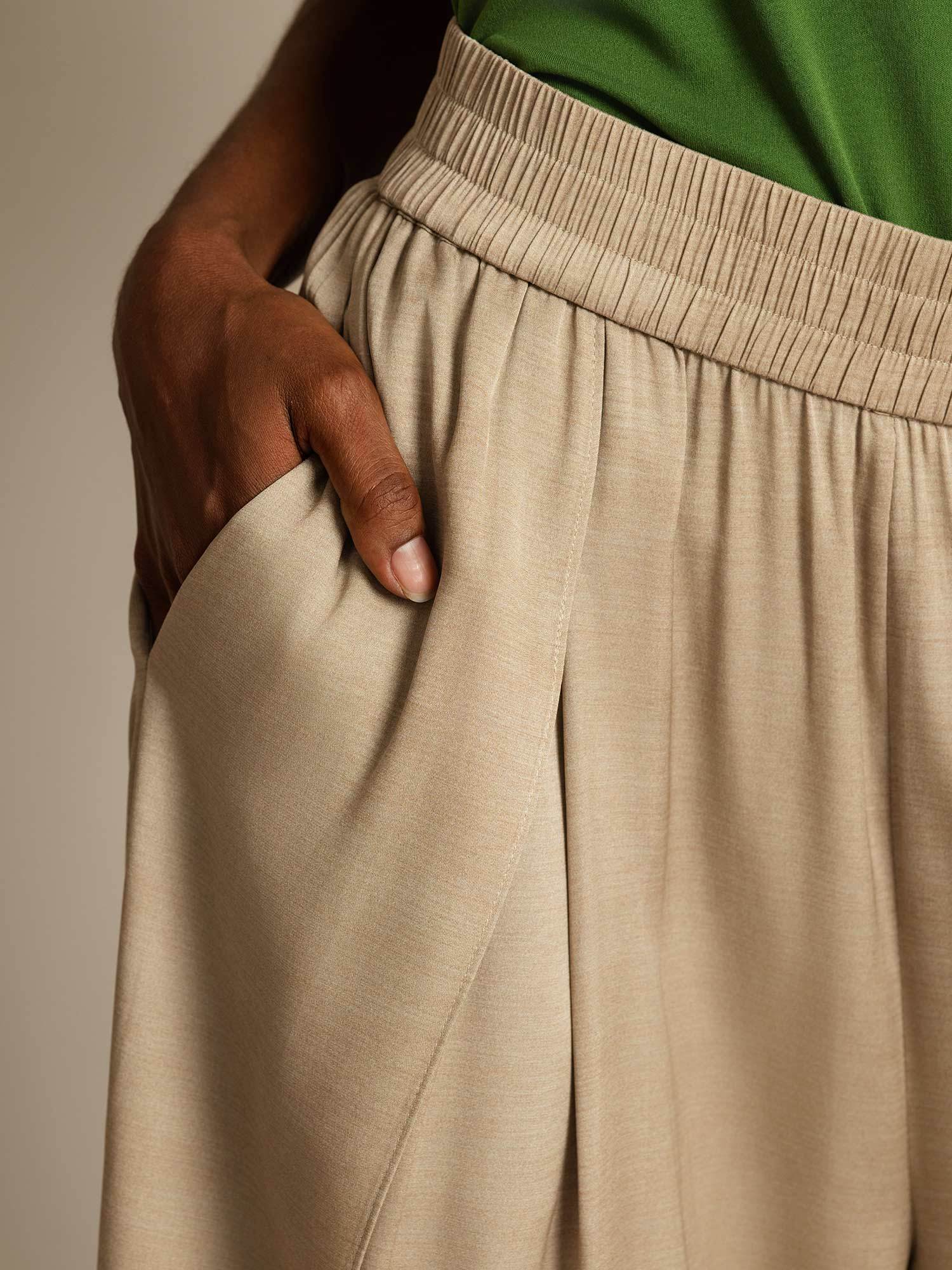 [Marrone Chiaro] SilkSilky-IT 19Momme Seta Womens Pants 004,