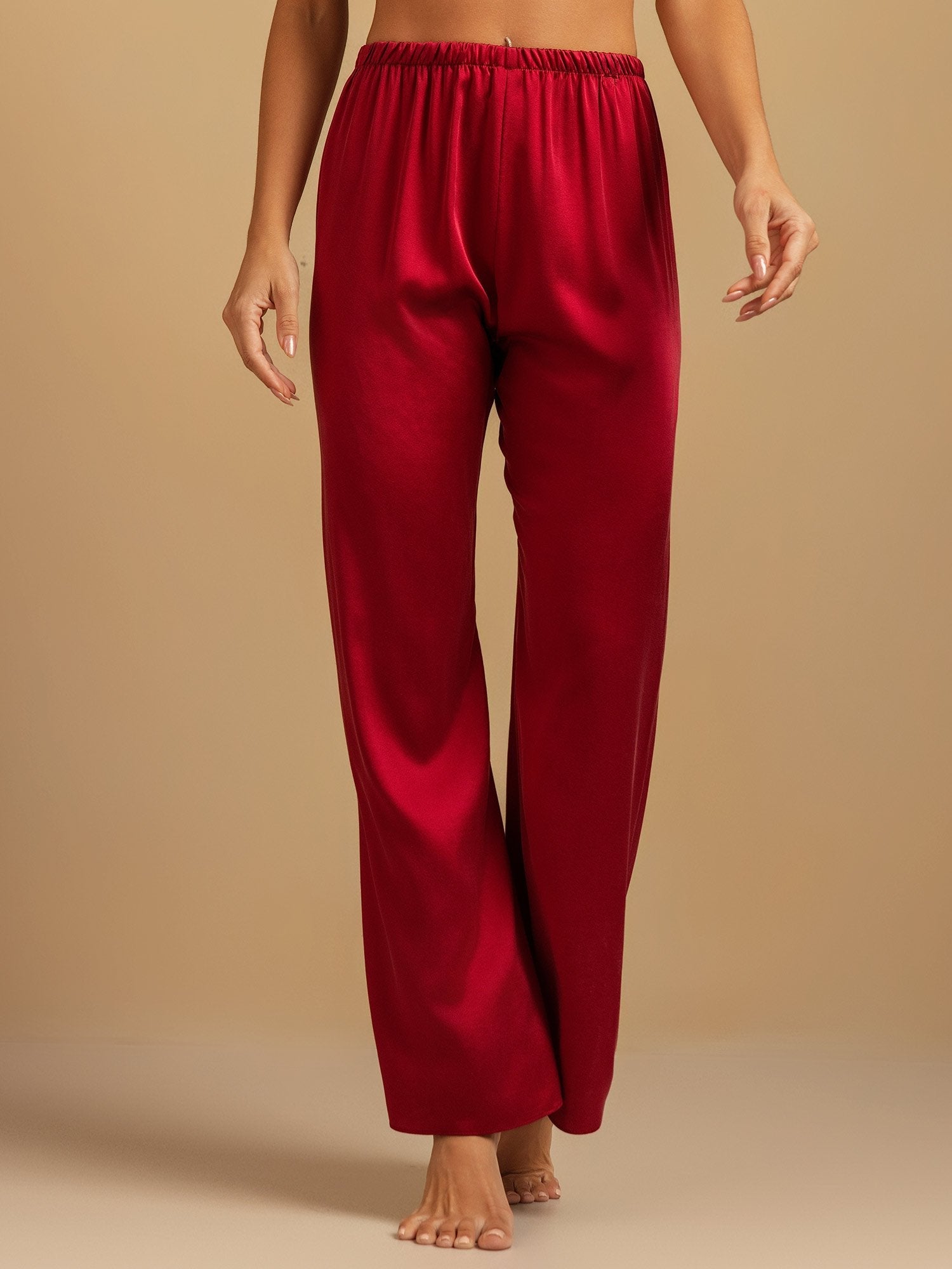 [Vino] SilkSilky-IT 19Momme Seta Womens Sleep Bottoms 004,