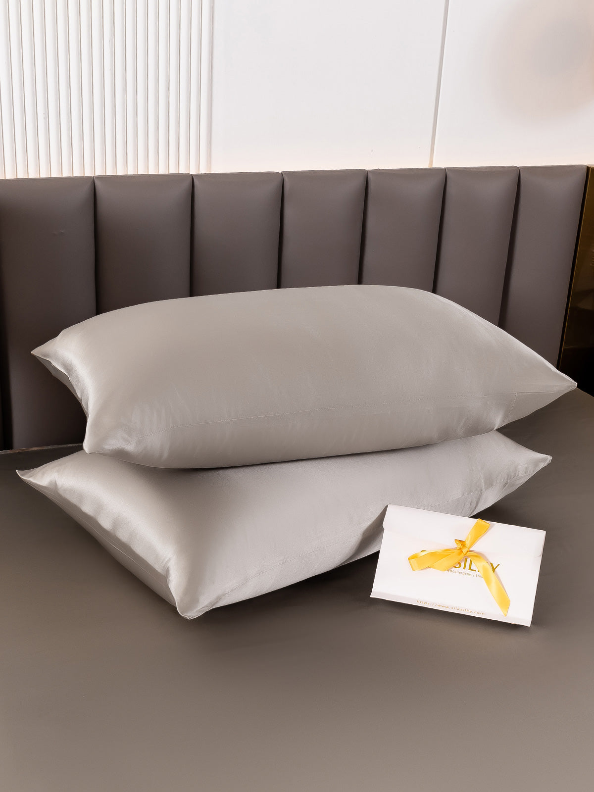 [Grigio] SilkSilky-IT 22Momme Seta pura Pillowcase 003