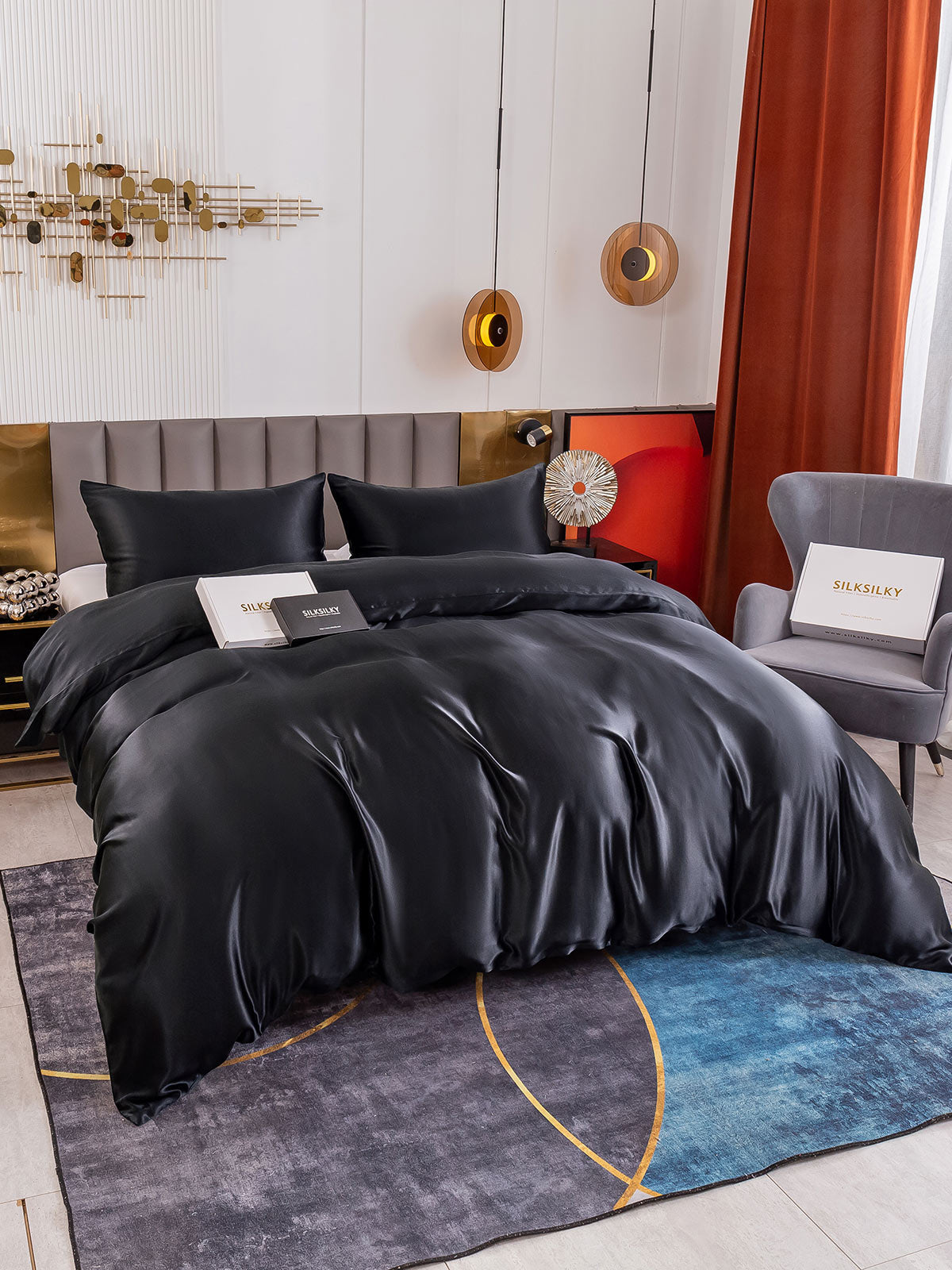 [Nero] SilkSilky-IT 19Momme Seta pura Bedding Set 005