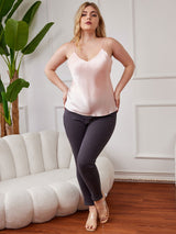 [Rosa] SilkSilky-IT Tirantes Finos Scollo a V Cami taglia grossa 004