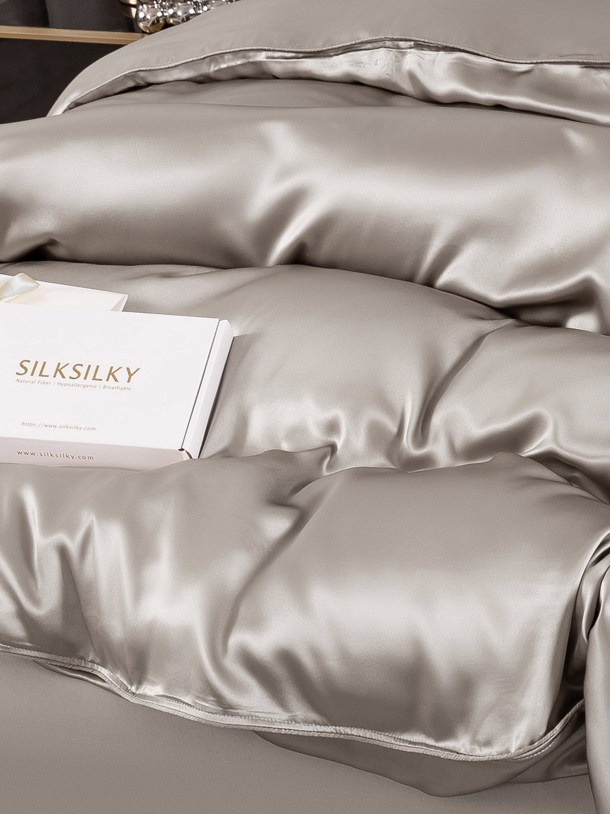 [Grigio] SilkSilky-IT 22Momme Seta pura Bedding Set 003