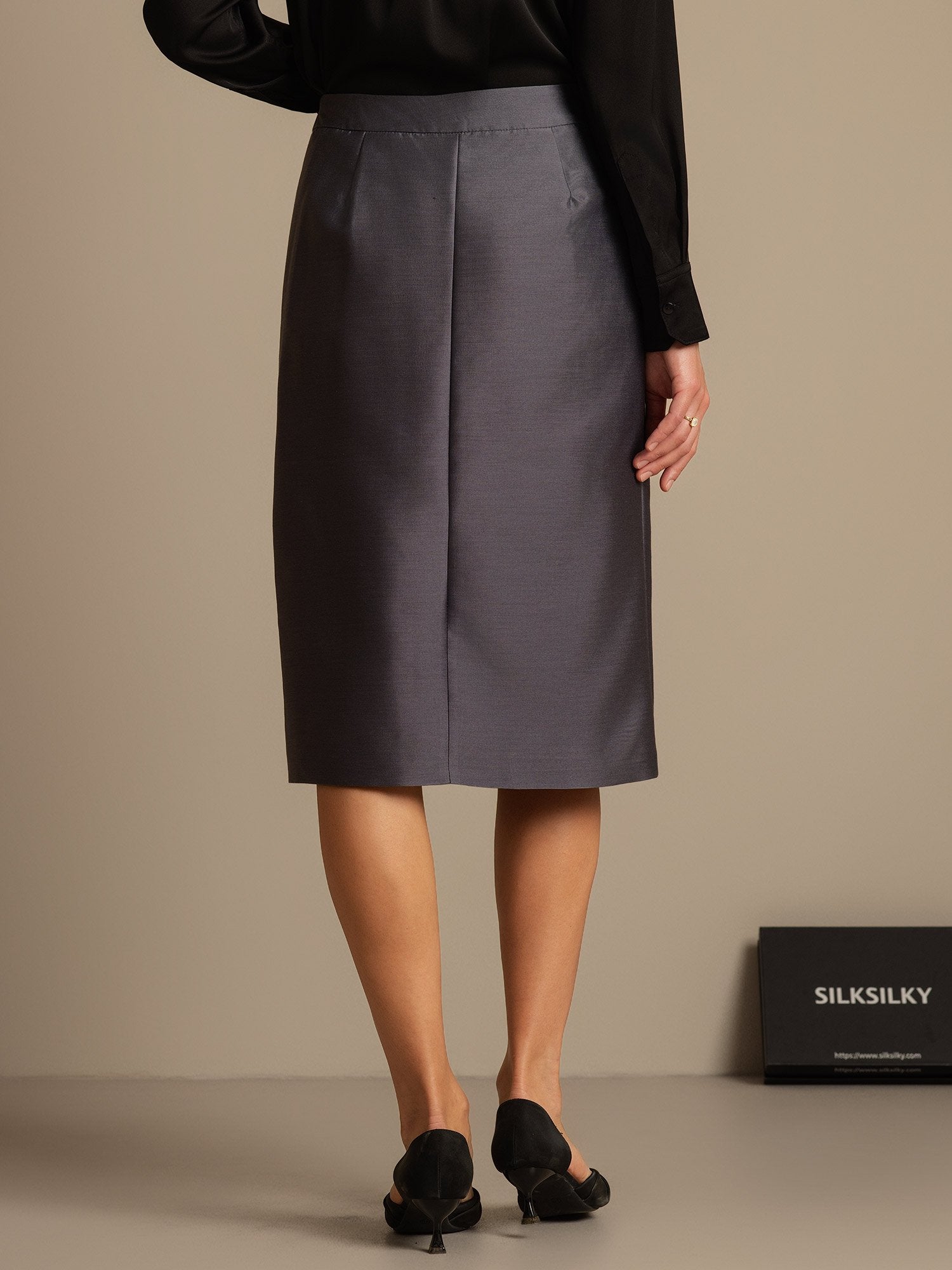 [Grigio] SilkSilky-IT 32Momme Seta Skirt 002,