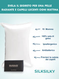 SilkSilky-IT 19Momme Seta pura Pillowcase Bianco 002