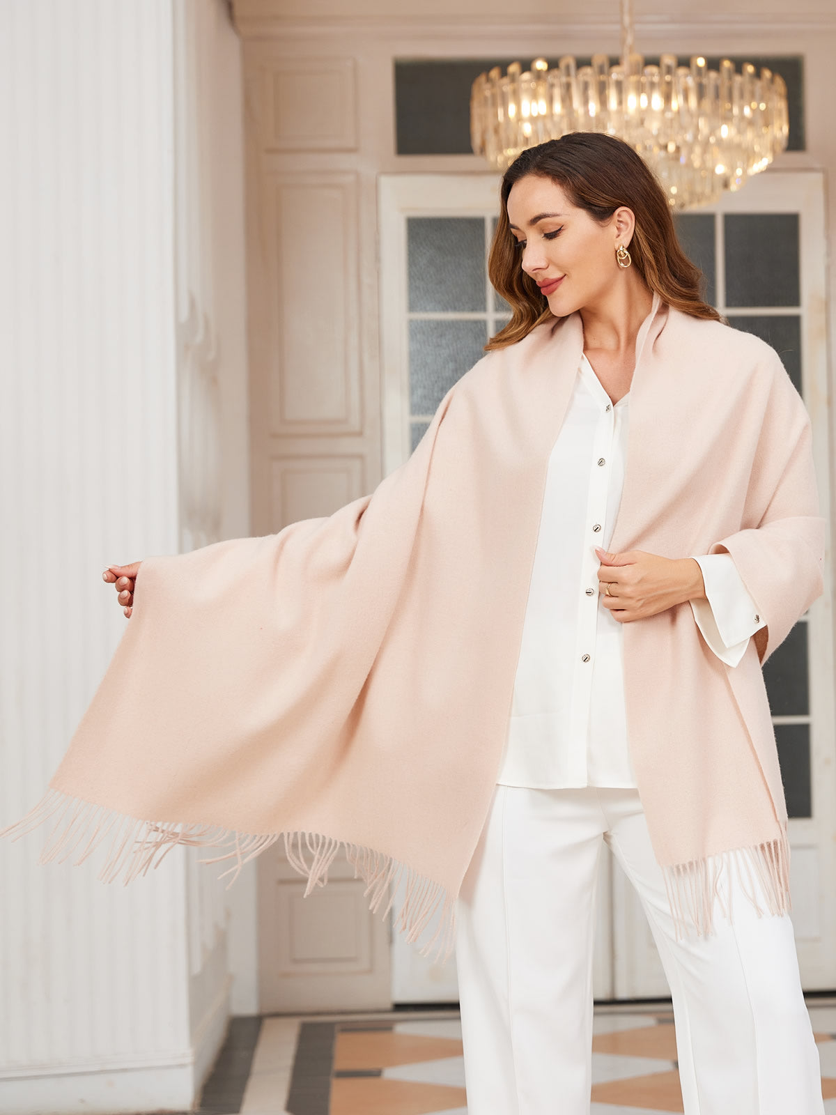 [Beige] SilkSilky-IT Lana Scarf 001