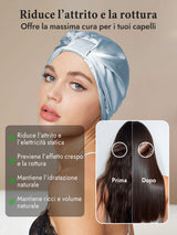 [Azzurro] SilkSilky-IT Cuffia di seta 003