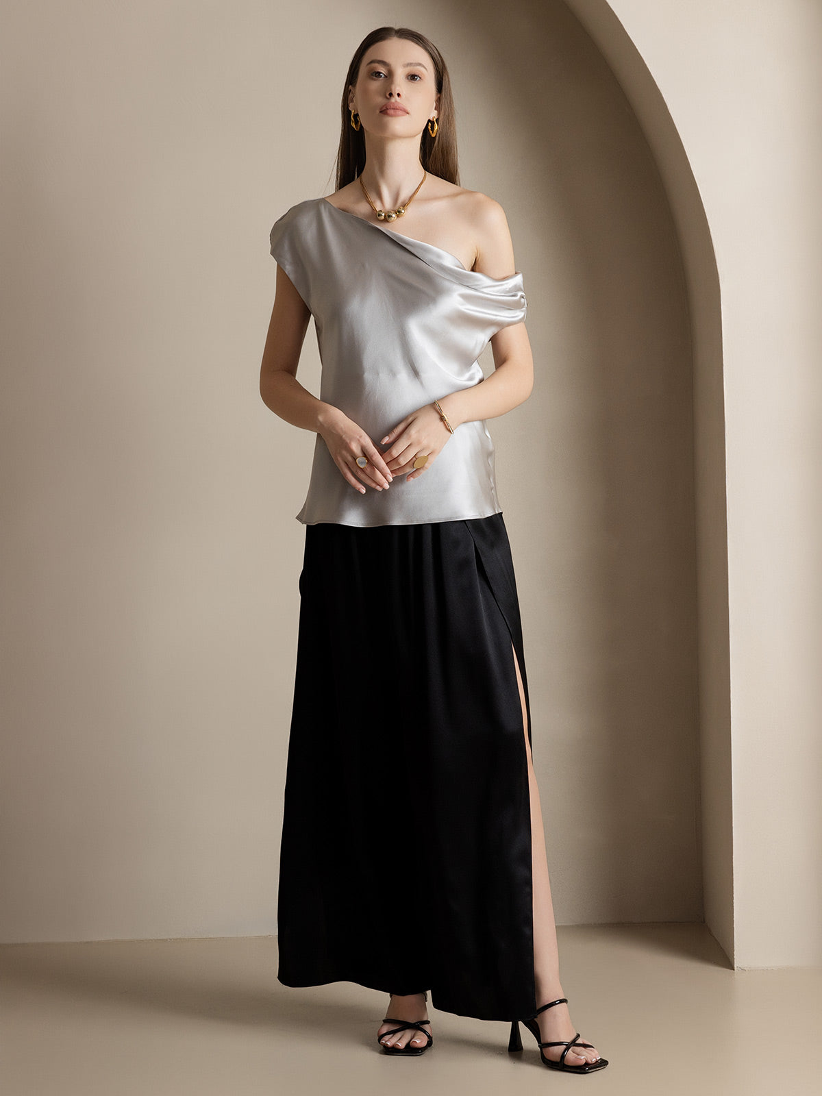 [Nero] SilkSilky-IT 19Momme Seta Womens Pants 009