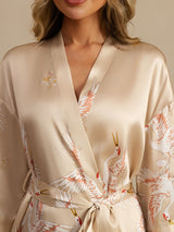 [Champagne] SilkSilky-IT 3/4 Sleeve Vestaglia da donna 005