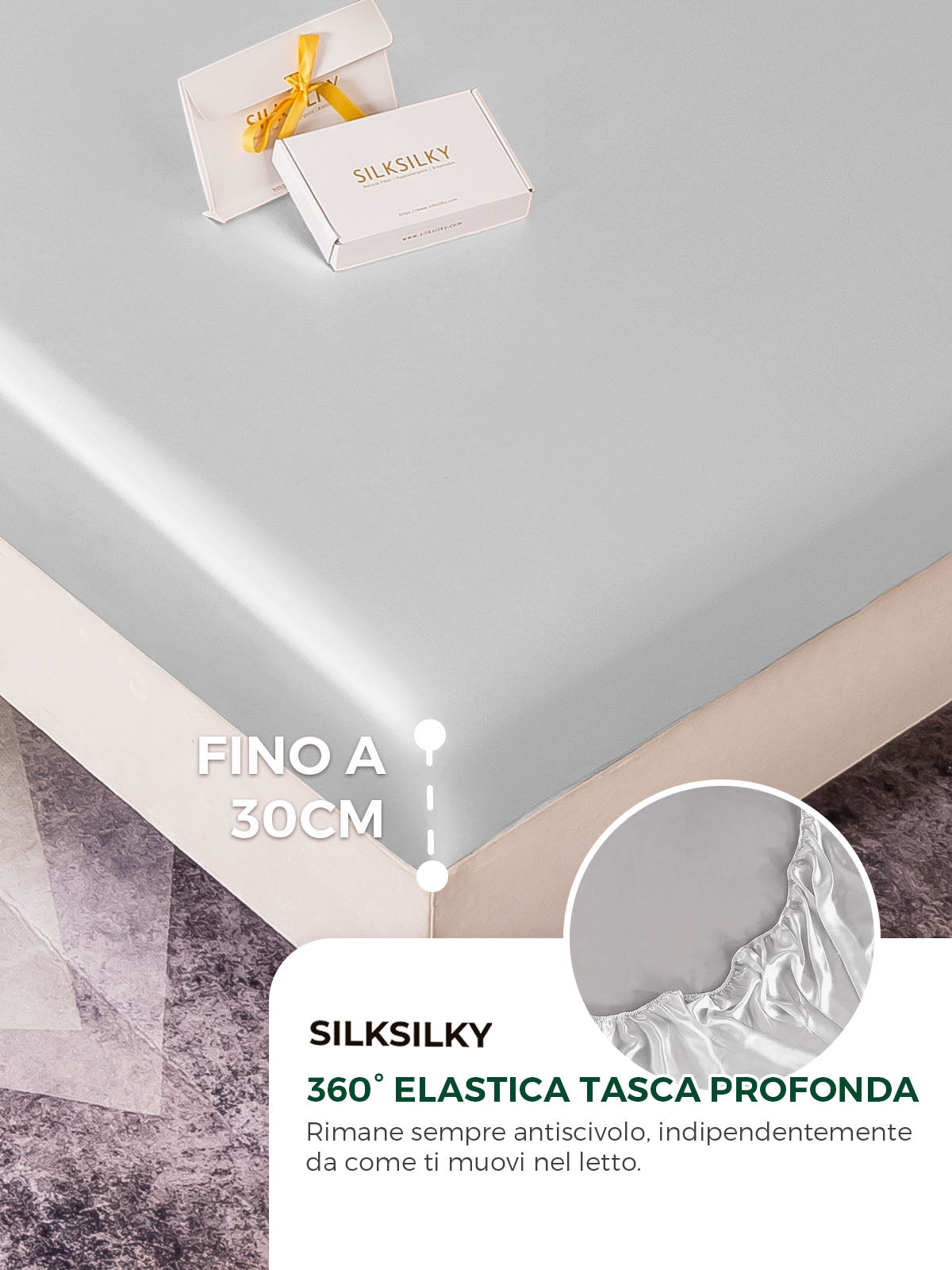 [Argento] SilkSilky-IT 19Momme Seta pura Bedding Set 004