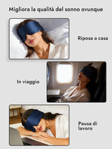 [Blu Scuro] SilkSilky-IT Mascherina da Notte 006