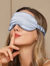 [Azzurro] SilkSilky-IT Mascherina da Notte 003