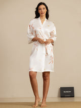 [Bianco] SilkSilky-IT 3/4 Sleeve Vestaglia da donna 006