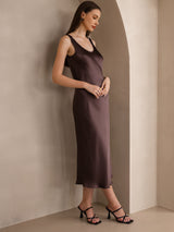 [Caffè] SilkSilky-IT Sleeveless Vestiti da donna 004