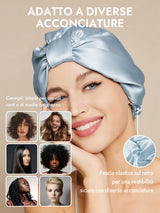 [Azzurro] SilkSilky-IT Cuffia di seta 005
