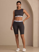 [Grigio] SilkSilky-IT Sleeveless Crew Neck Women's Outfit Sets 004