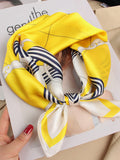 SilkSilky IT Seta pura Scarf Giallo 001