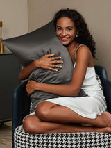 [Grigio Scuro] SilkSilky-IT 19Momme Seta pura Pillowcase 002